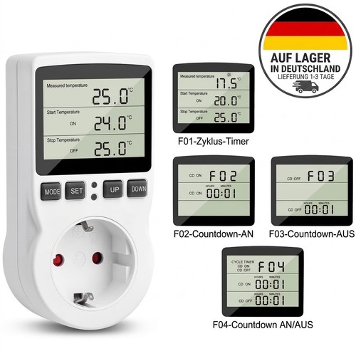 Digital thermostat steckdose - digital,